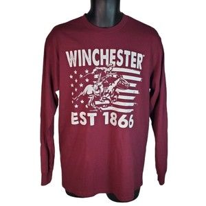 Winchester Official Legend Rider Mens Size Medium Graphic Long Sleeve T-Shirt